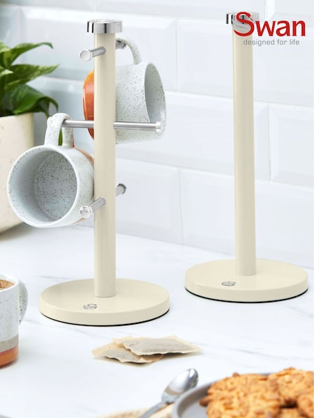 Swan Set Of 3 Towel Pole And Mug