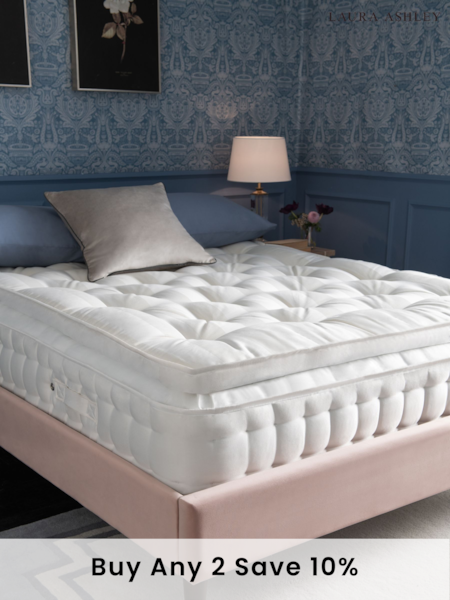 Laura Ashley White Emsworth 2500 Pocket Sprung Medium Mattress (229721) | £699 - £875