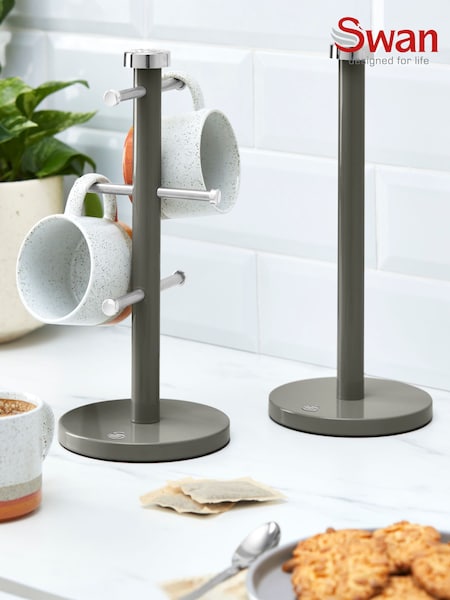 Swan Set Of 3 Towel Pole And Mug