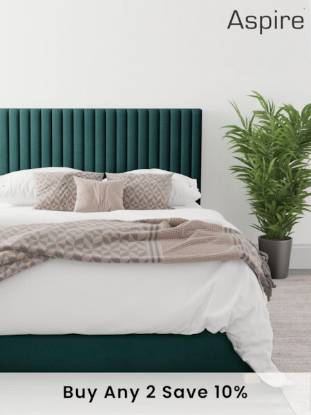 Aspire Furniture Emerald Green Upholstered End Lift Ottoman Storage Bed (232229) | £584 - £919