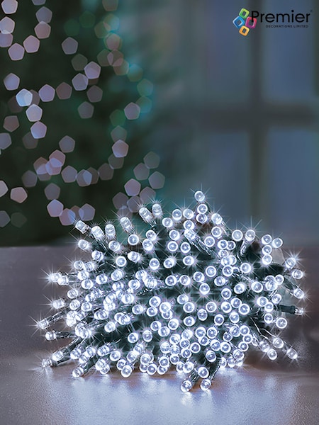 Premier Decorations Ltd White Brite 1000 LED Super Bright Timer Christmas Line Lights 80M (232408) | £50