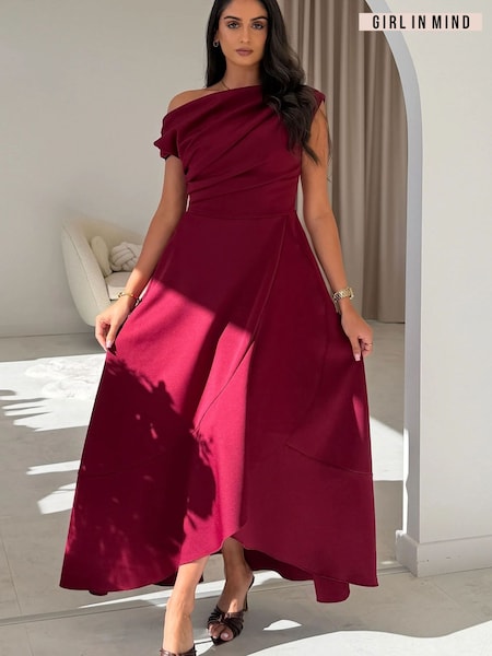 Red - Girl In Mind Florie Frill Wrap Maxi Dress