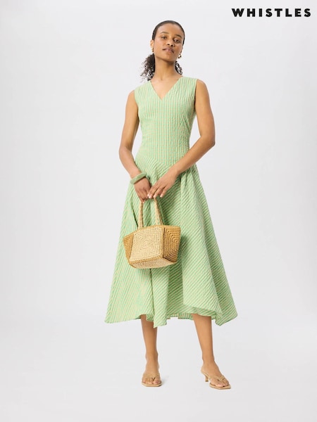whistles green dresses Whistles Green Trapeze Dress Whistles Gloria Trapeze Dress Bloomingdale's