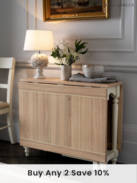 Laura Ashley White Dorset Drop Leaf Dining Table (233550) | £925