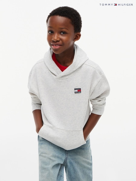 Grey - Tommy Hilfiger Flag Heritage Hoodie