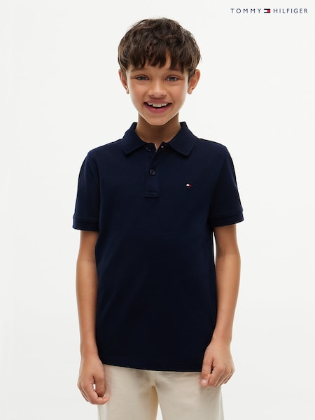 Navy Blue - Tommy Hilfiger Essential Regular Fit Signature Polo Shirt