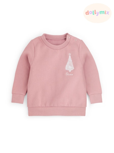 Pink - Toddler Christmas Tree Sweatshirt By Dollymix