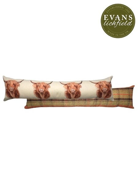 Evans Lichfield Natural Hunter Highland Cow Draught Excluder (235022) | £28