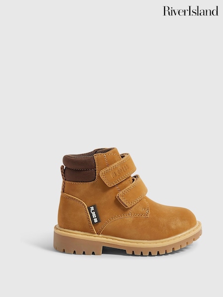 Brown - River Island Lace Up Work Boots
