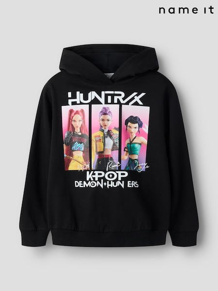Black - Name It K-pop Demon Hunters Graphic Hooded Sweatshirt