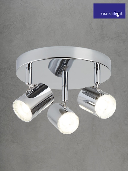 Searchlight Chrome Rollo 3 Light Spot Plate Ceiling Light (238391) | £39