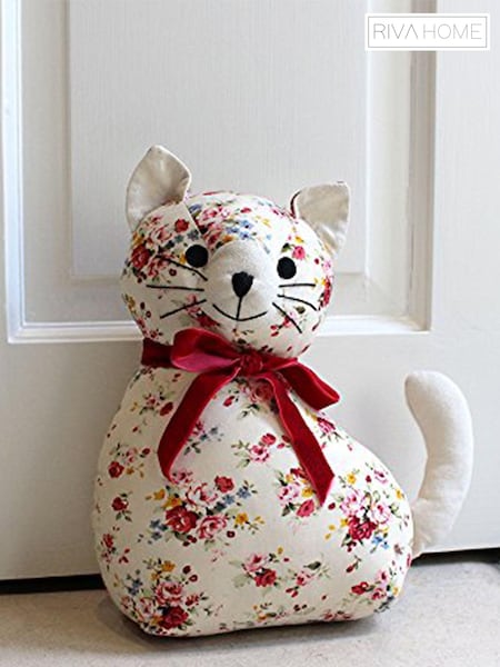 Riva Home Red Vintage Floral Cat Doorstop (238401) | £17
