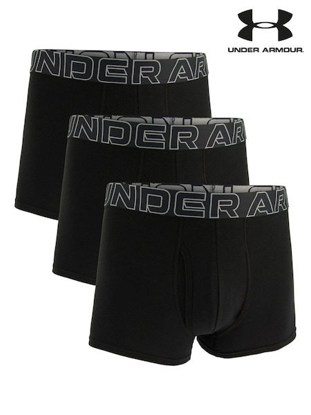 Under Armour Black 100% Cotton Performance Boxers 3 Pack (239099) | £34