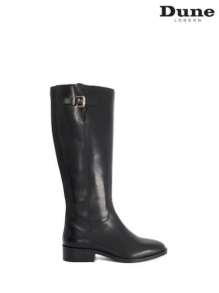 Black - Dune London Wide Fit Tali Knee High Boots