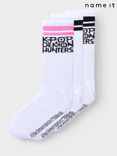 White - Name It K-pop Demon Hunters Socks 3 Pack