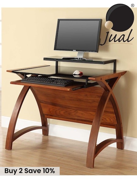 Jual Walnut Helsinki Small Wooden Computer Desk (240561) | £370