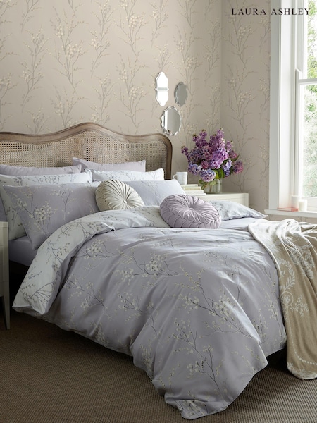 Laura Ashley Dove Grey Pussy Willow 10M Wallpaper (241029) | £46