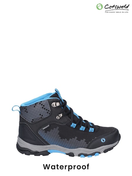 Ducklington Black Lace Up Hiking Waterproof Walking Boots (241264) | £43