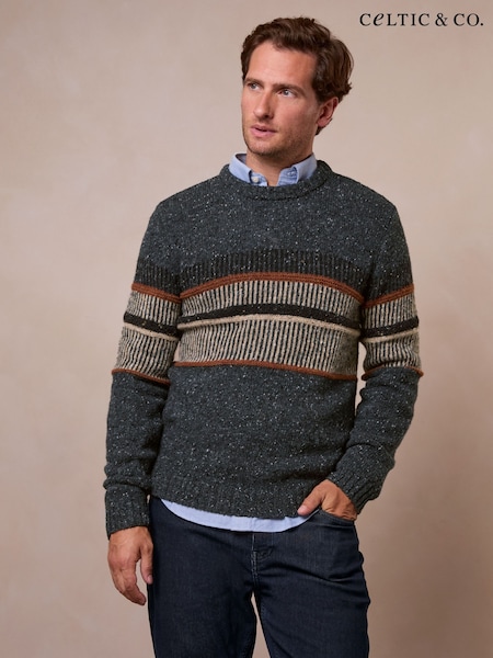 Blue - Regular Celtic & Co. Statement Donegal Jumper