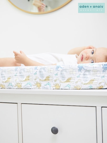 aden + anais Natural Essentials 100% Cotton Muslin Changing Mattress Cover (241479) | £50
