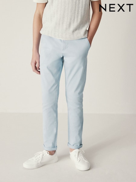 Blue Skinny Fit Stretch Chino Trousers (3-17yrs) (241876) | £11 - £16
