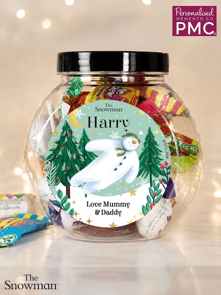 Personalised The Snowman Christmas Wishes Sweet Jar By Pmc