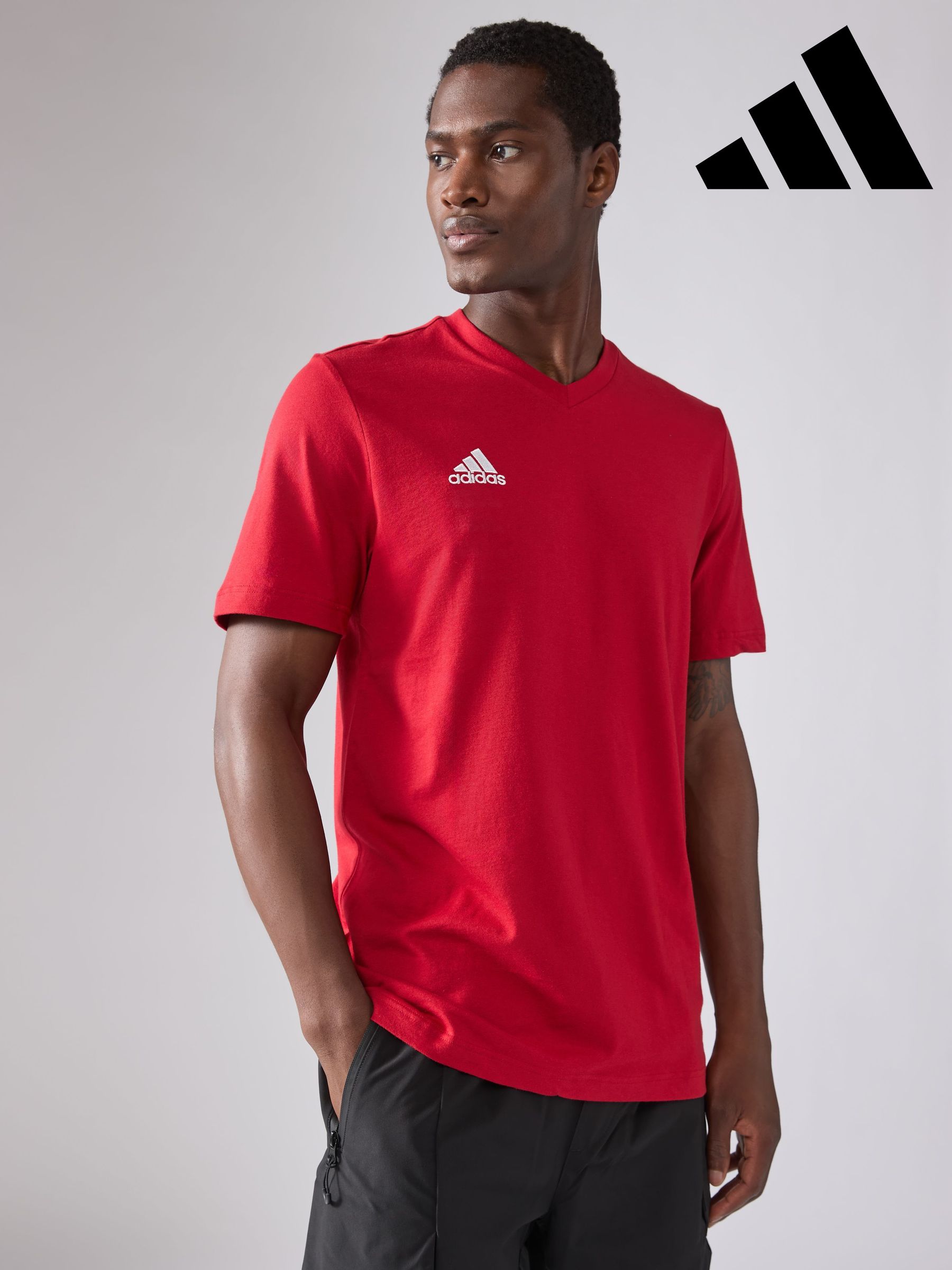 adidas v neck t shirt mens