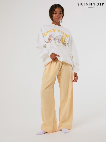 White - Skinnydip Disney Winnie The Pooh Cosy Sweatshirt And Trousers Set