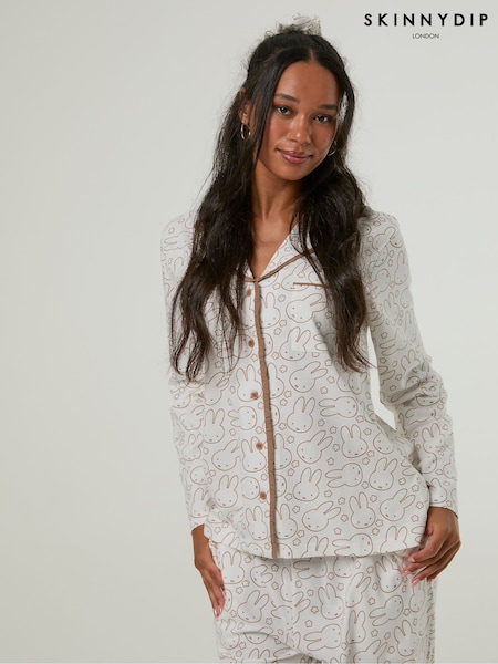 White - Skinnydip Miffy Flower Pyjamas Set With Scrunchie