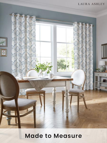 Laura Ashley Blue Parterre Made to Measure Curtains (243140) | £91