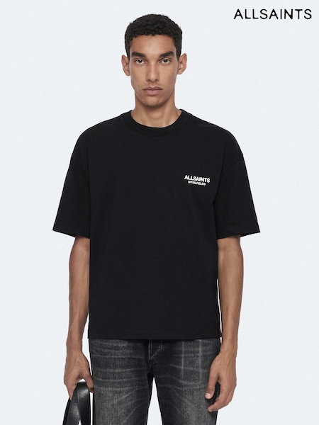 Black - Regular Allsaints Shadow Short Sleeve Crew Neck T-shirt