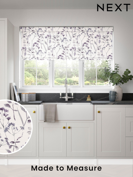 Purple Isla Floral Made to Measure Roller Blind (243610) | £57