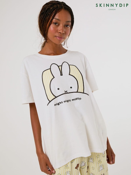 Yellow - Skinnydip X Miffy Night T-shirt And Trouser Pyjamas Set With Eye Mask