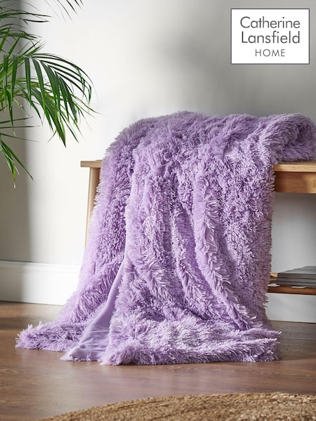Catherine Lansfield Purple So Soft Cuddly Throw (245165) | £24