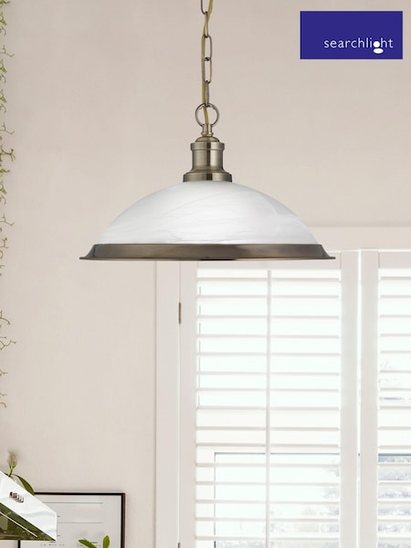 Searchlight Brass Honeysuckle Antique Brass Pendant Ceiling Light (245523) | £32