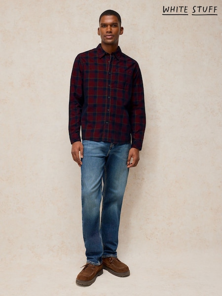 Red - Regular White Stuff Bruton Cord Check Shirt