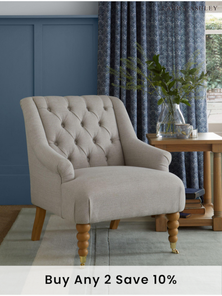 Laura Ashley Vivienne Soft Silver Ropsley Accent Chair (247298) | £425