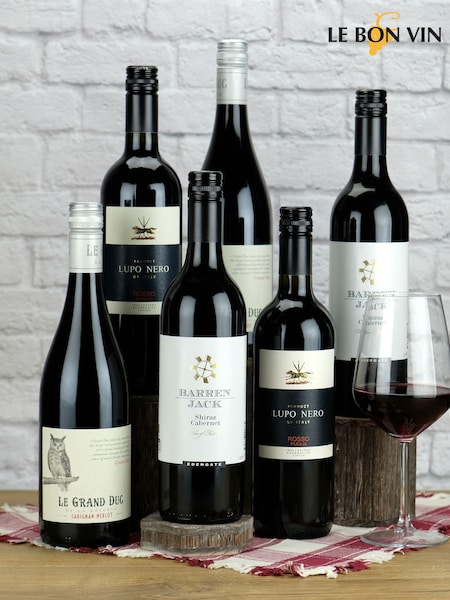 Le Bon Vin Set of 6 Relaxing Reds Wine Selection (247996) | £74