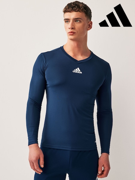 adidas Navy Blue Teamwear Base Layer Long Sleeve Top (248348) | £20