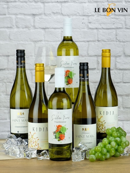 Le Bon Vin Set of 6 World Chardonnay White Wine Selection (248510) | £74