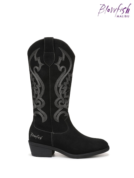 Black - Blowfish Malibu Stutter Regular Fit Western Boots