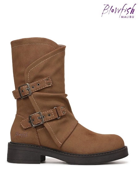 Brown - Blowfish Malibu Venice 2 Regular Fit Biker Boots