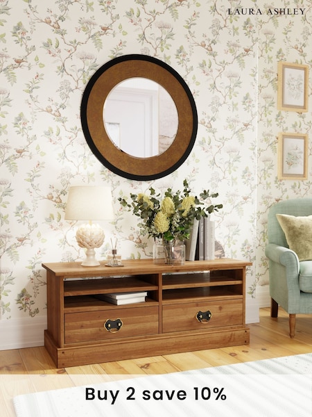 Laura Ashley Honey Gold Garrat 2 Drawer TV Stand (250045) | £760