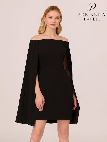 Adrianna Papell Off Shoulder Cape Dress (250291) | £169