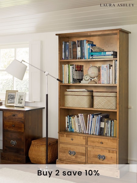 Laura Ashley Honey Gold Garrat 4 Drawer Single Bookcase (250774) | £1,075