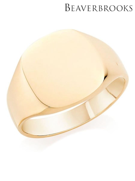 Beaverbrooks 9ct Gold Cushion Signet Ring (250952) | £795