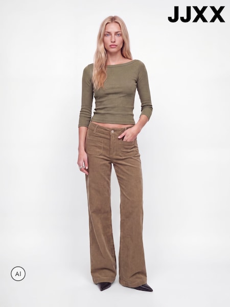 Brown - Jjxx Corduroy Flared Trousers