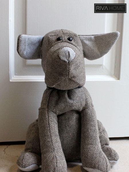 Riva Home Brown Herringbone Dog Doorstop (251650) | £17