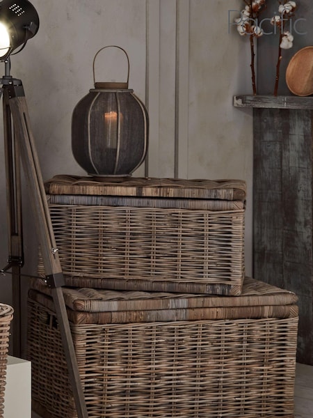Pacific Set of 2 Grey Kubu Oblong Storage Chests (251685) | £200