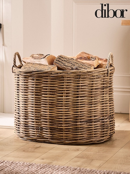 Dibor Wicker Log Basket (medium)